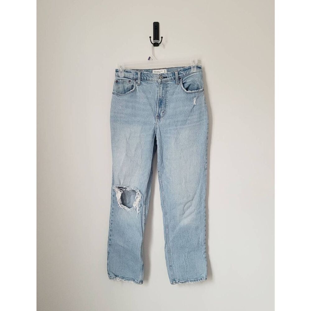 Abercrombie & Fitch The 90s Straight Ultra High Rise Curve Love Jeans Sz 29/8 S